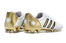 Carregar imagem no visualizador da galeria, Chuteira Campo Adidas AdiPure 11 Pro FG Branca e Azul " Toni Kroos Dourada "
