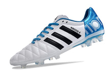 Carregar imagem no visualizador da galeria, Chuteira Campo Adidas AdiPure 11 Pro FG Branca e Azul " Toni Kroos "
